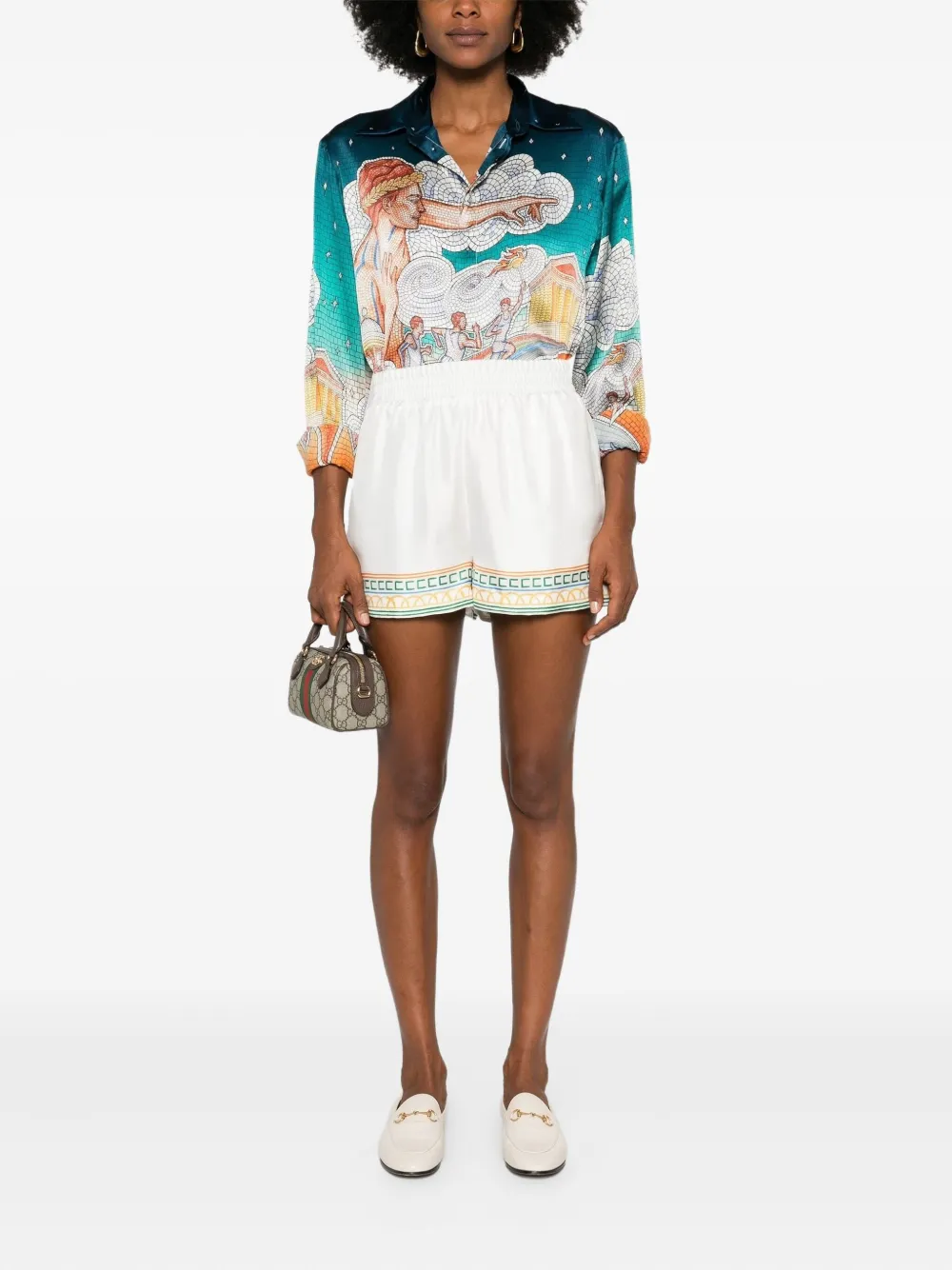 Casablanca Crayon Temple Tennis shorts | Short Shorts | Image 2