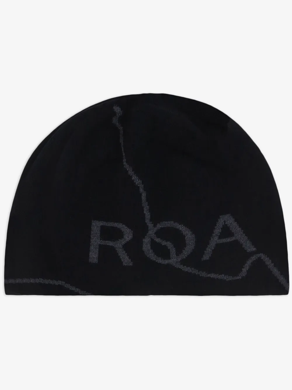 ROA logo-intarsia beanie | Black | Image 1