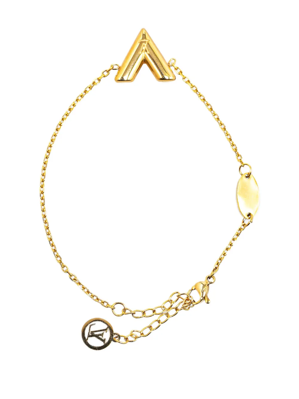 Louis Vuitton Pre-Owned 2000s vergulde Essential V armband - Goud