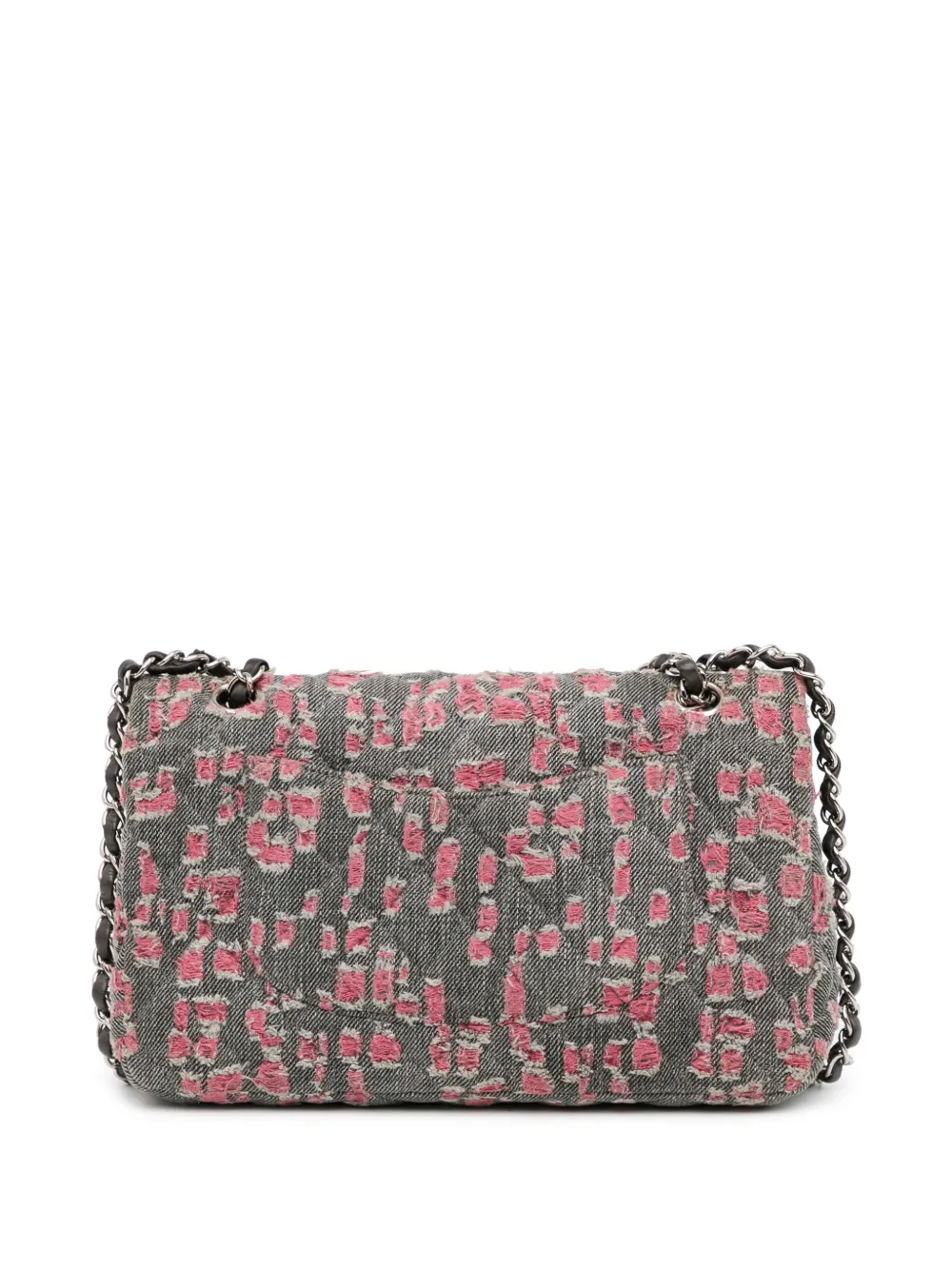 CHANEL Pre-Owned 2010-2011 Medium Classic Distressed Denim Double Flap shoulder bag - Roze