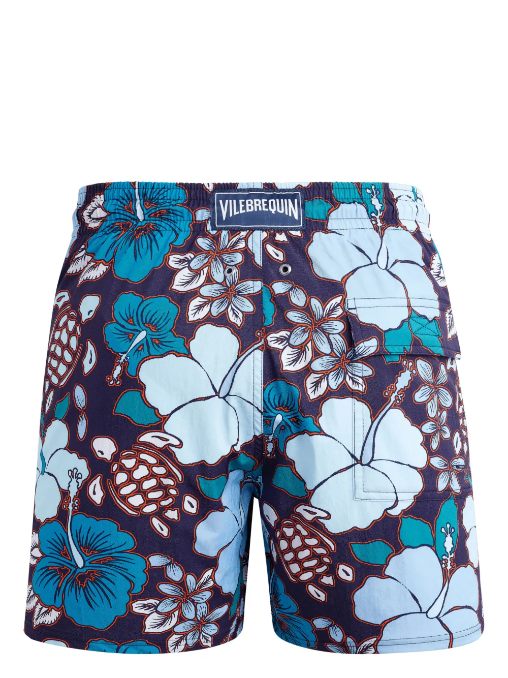 Vilebrequin Tropical Turtles-print swim shorts - 605 MIDNIGHT/BLUE