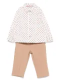 Abel & Lula Piqué trousers set - Brown