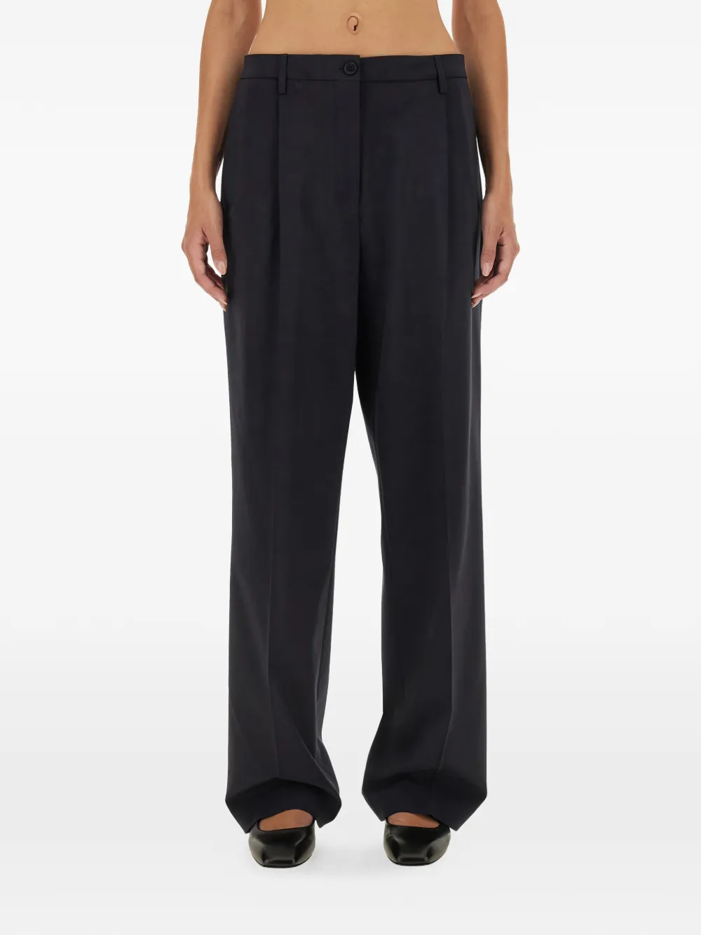 ASPESI pleated tailored trousers | Black | Image 1