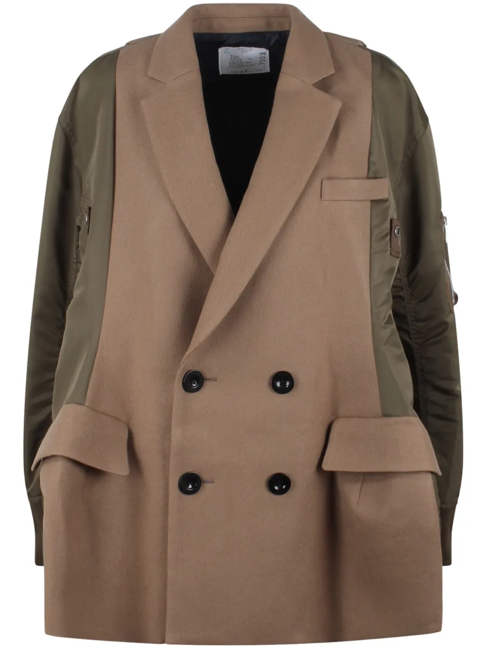 sacai chamarra bomber con paneles | marrón | Image 1