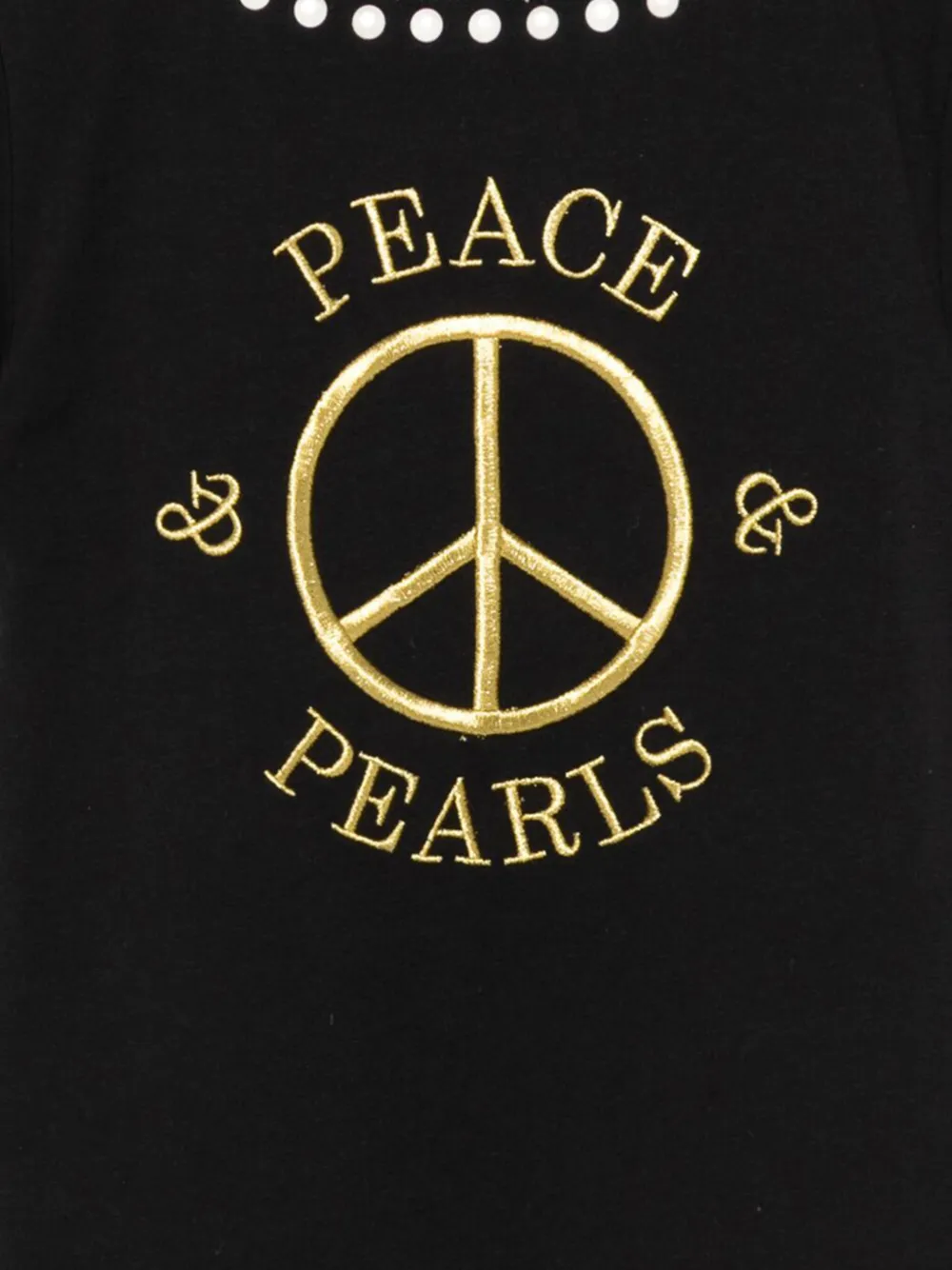 Moschino Kids T-shirt met geborduurd logo Zwart