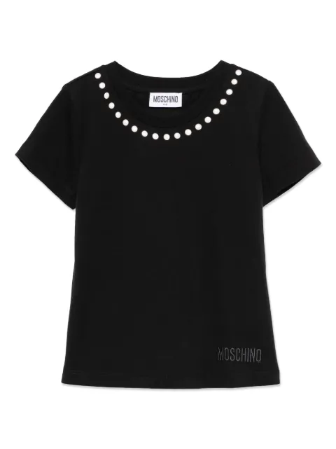 Moschino Kids camiseta con logo bordado