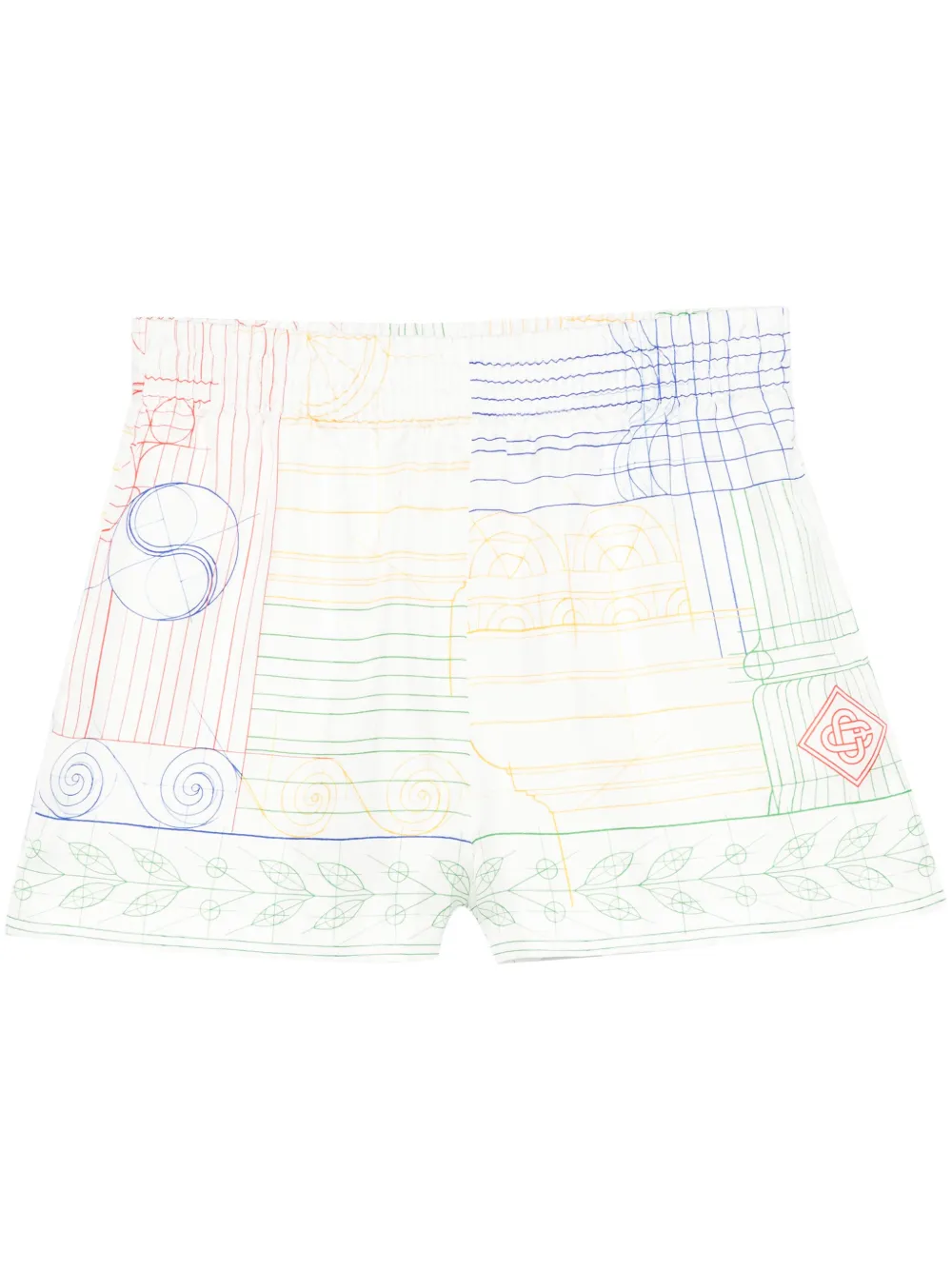 Casablanca Tennis Play in Progress shorts - White