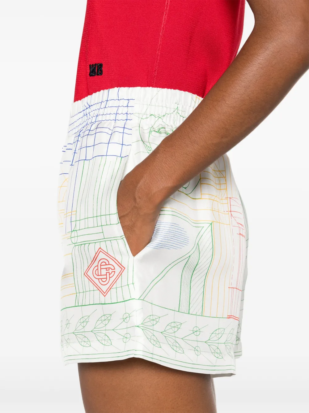 Casablanca Tennis Play in Progress shorts Wit