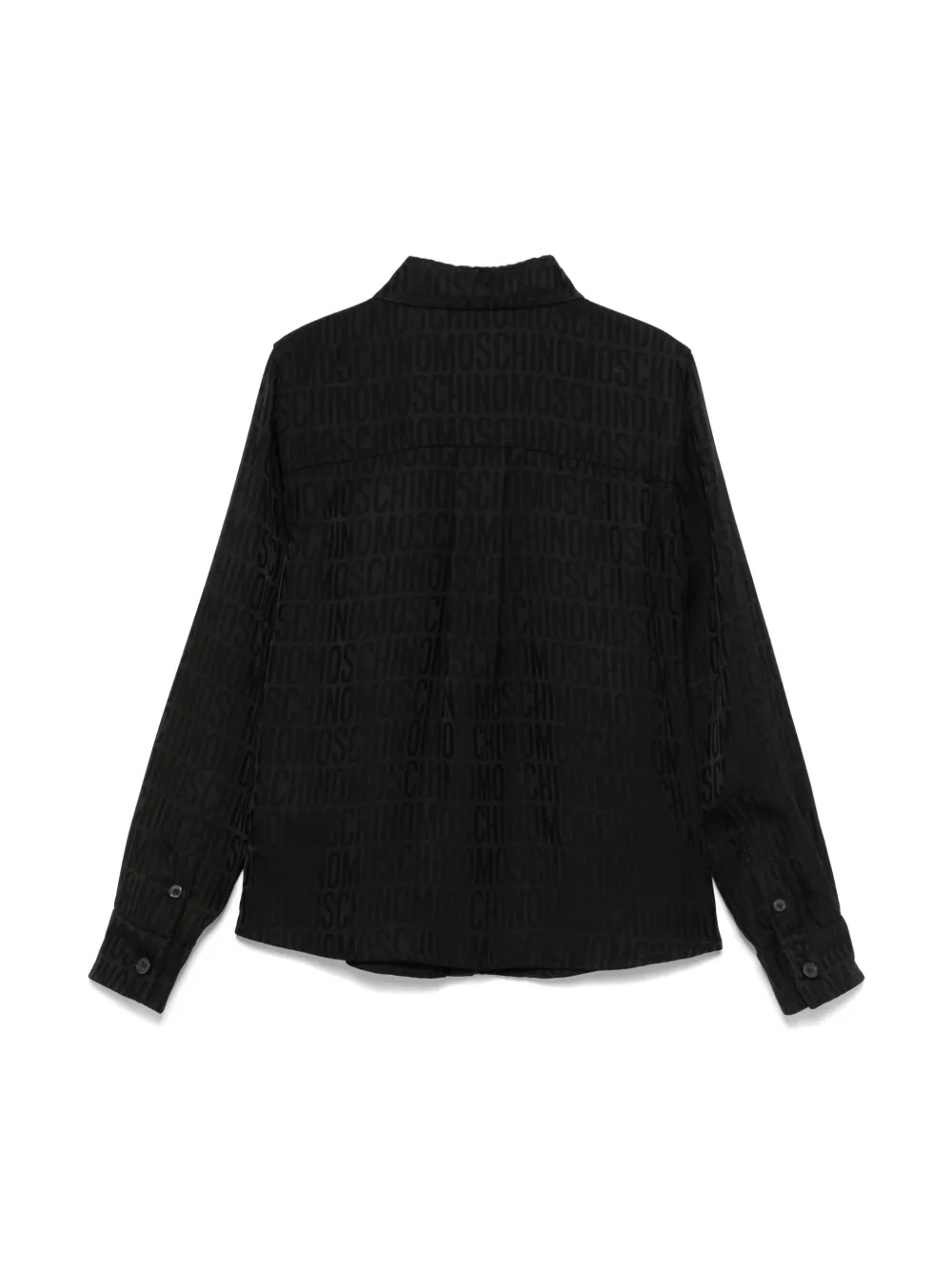 Moschino Kids Shirt met logo-jacquard - Zwart