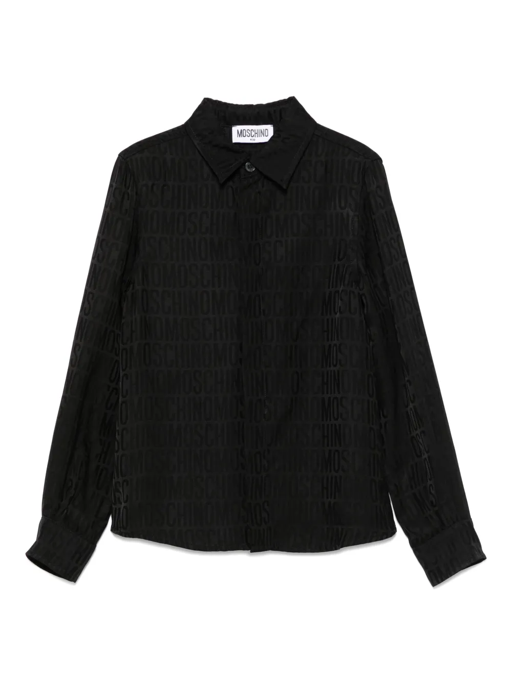 Moschino Kids logo-jacquard shirt | Black | Image 1