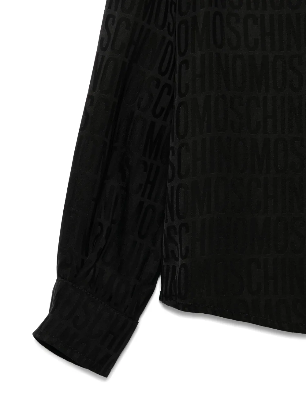 Moschino Kids Shirt met logo-jacquard Zwart