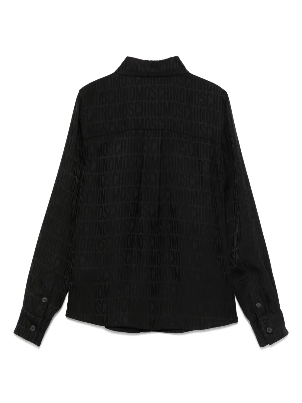 moschinokids Moschino Kids Shirt met logo-jacquard - Zwart