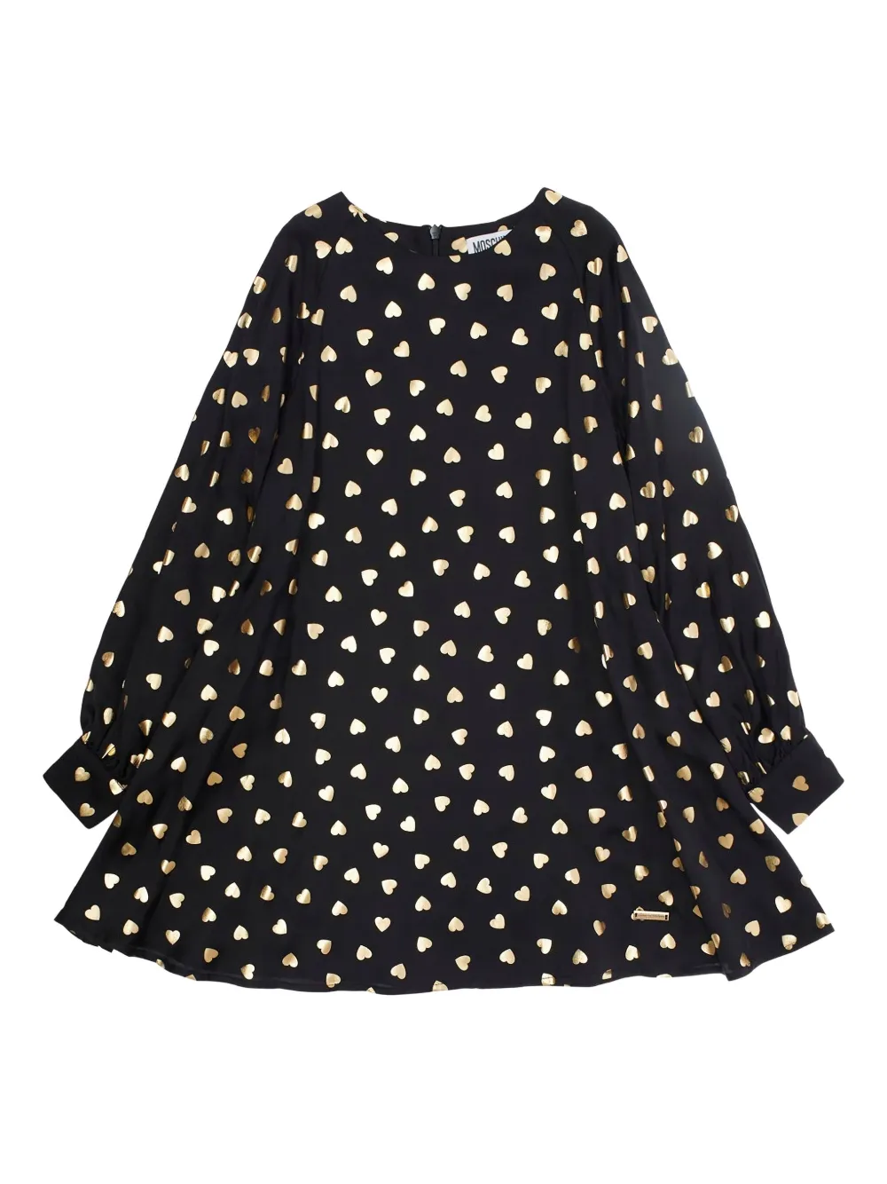 Moschino Kids Jurk met hartprint Zwart