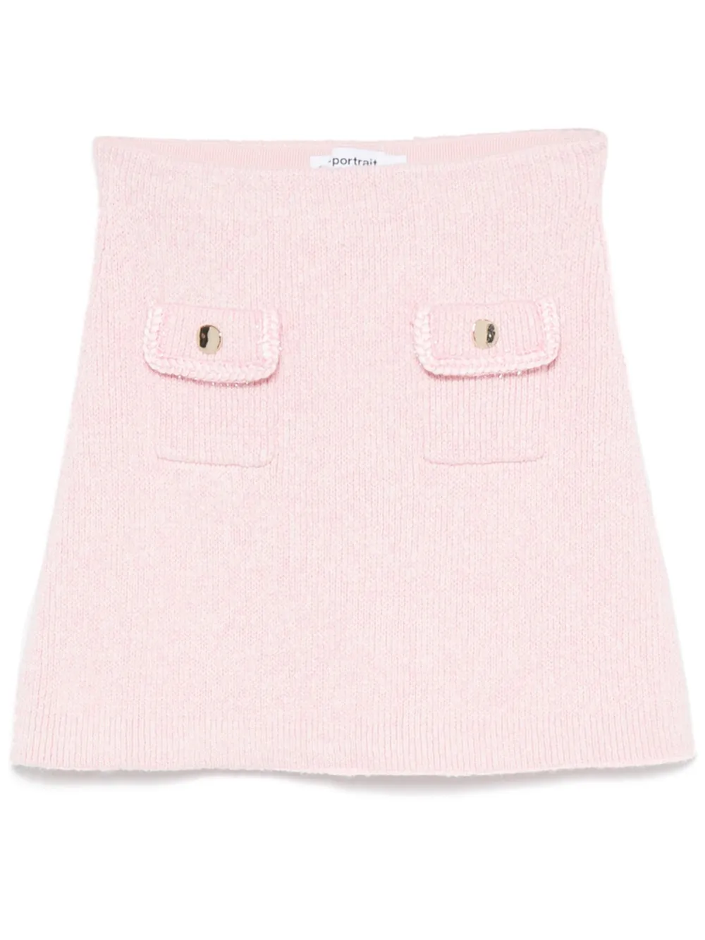 Self-Portrait mélange-effect mini skirt | Pink | Image 1