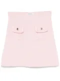 Self-Portrait mélange-effect mini skirt - Pink