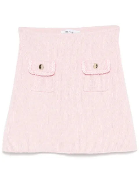Self-Portrait mélange-effect mini skirt