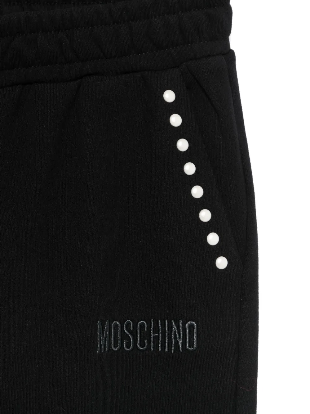Moschino Stud-detail Track Pants In Black