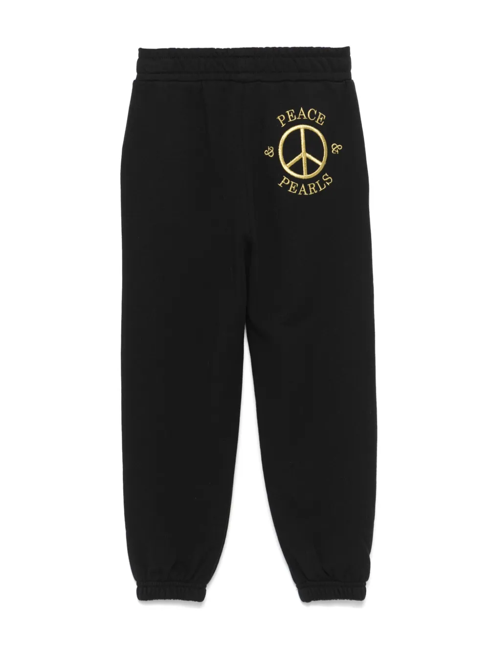 Moschino Kids Trainingsbroek met studs - Zwart