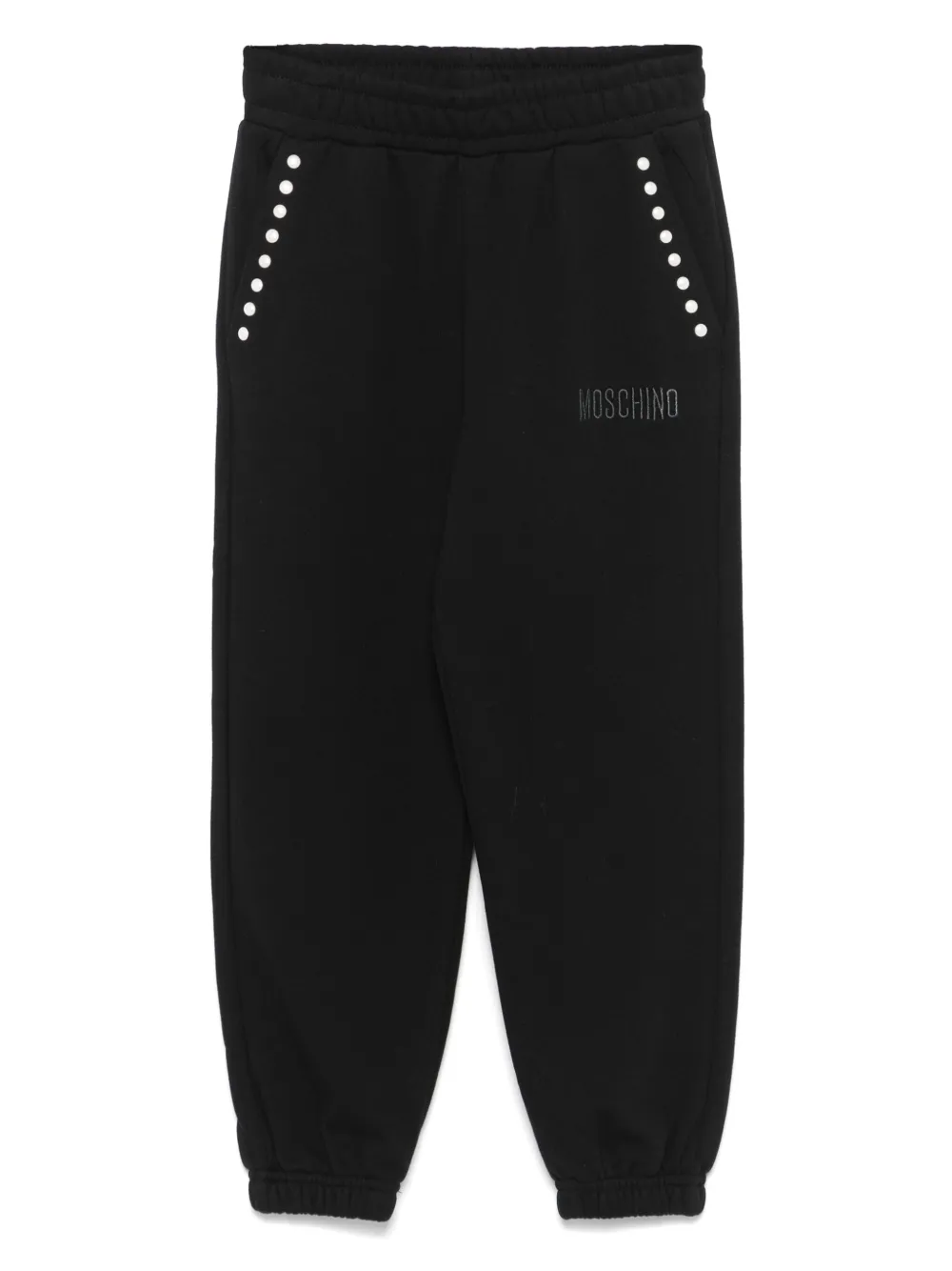 Moschino Stud-detail Track Pants In Black