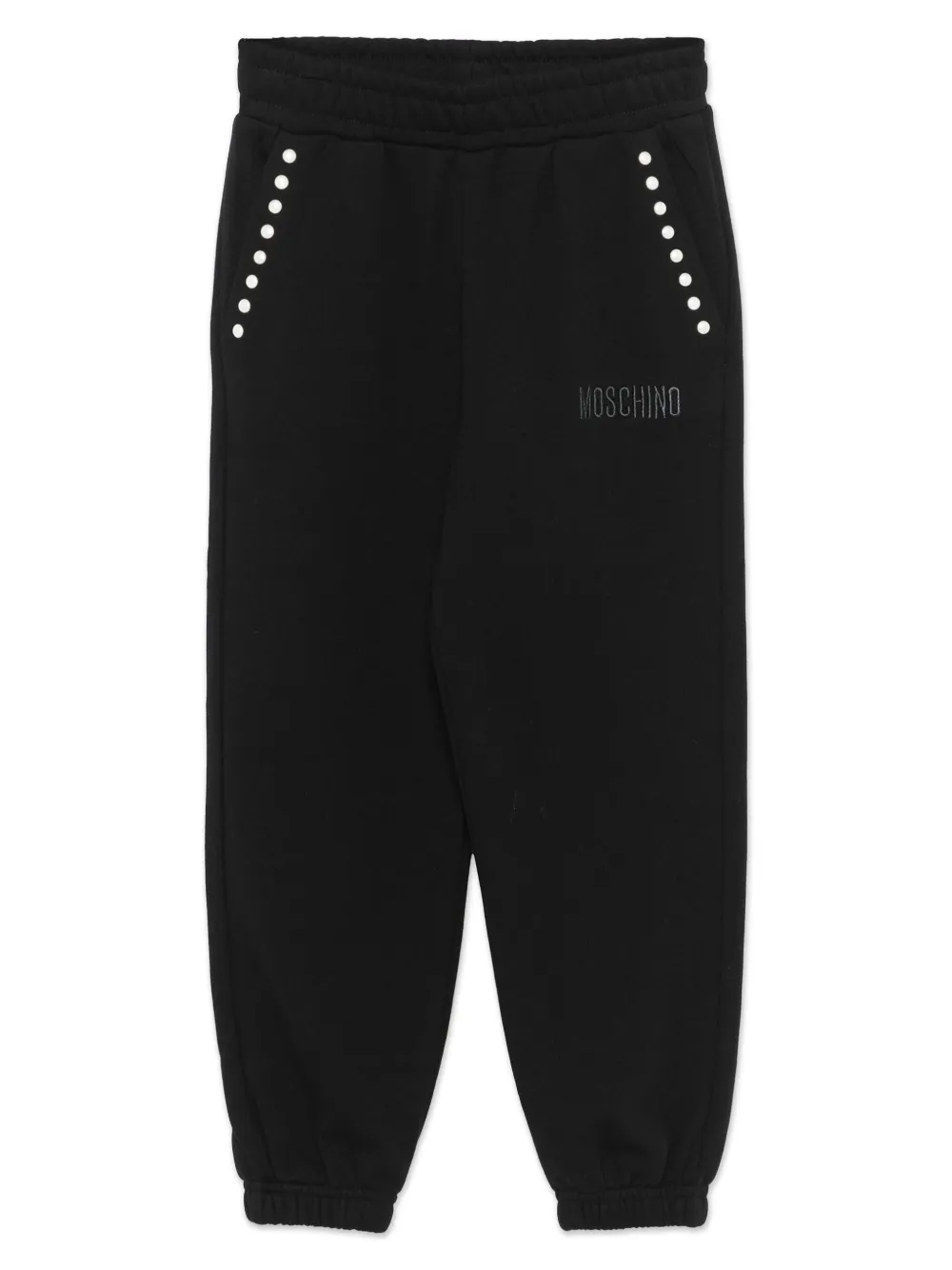Moschino Kids Trainingsbroek met studs Zwart