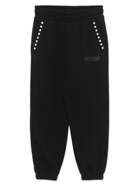 Moschino Kids stud-detail track pants