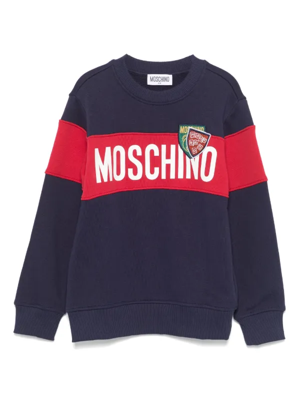 Moschino Kids logo print Sweatshirt Farfetch