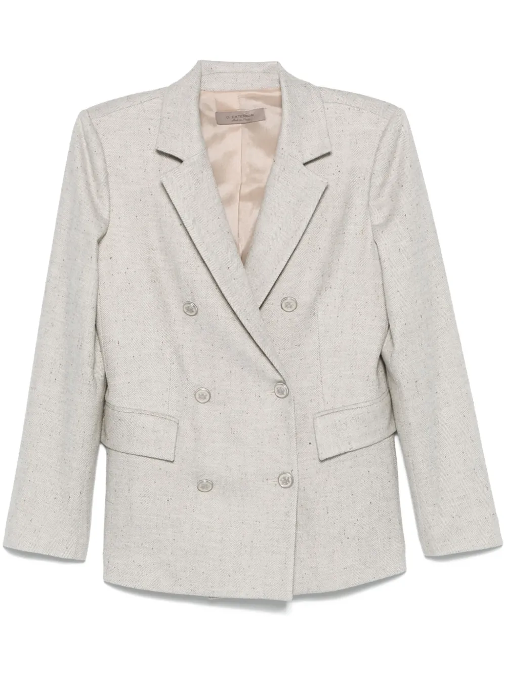 D.Exterior blazer con estampado pied de poule | neutro | Image 1