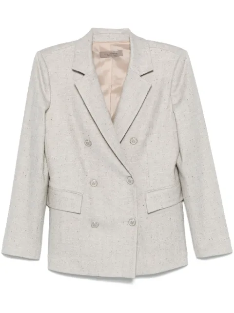 D.Exterior blazer con estampado pied de poule