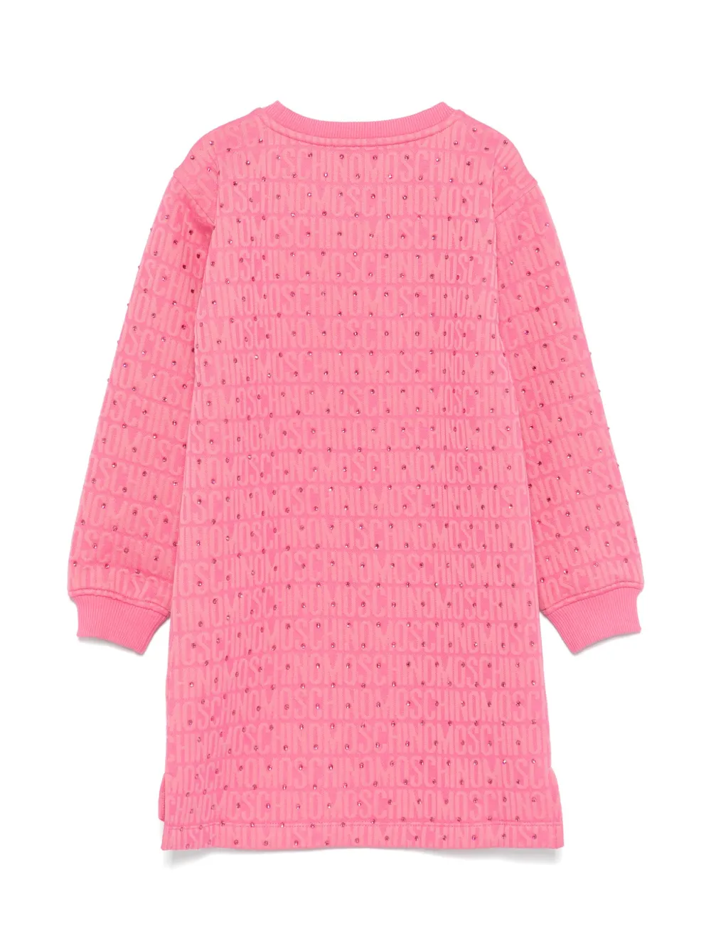 Moschino Kids Jurk met stras - Roze