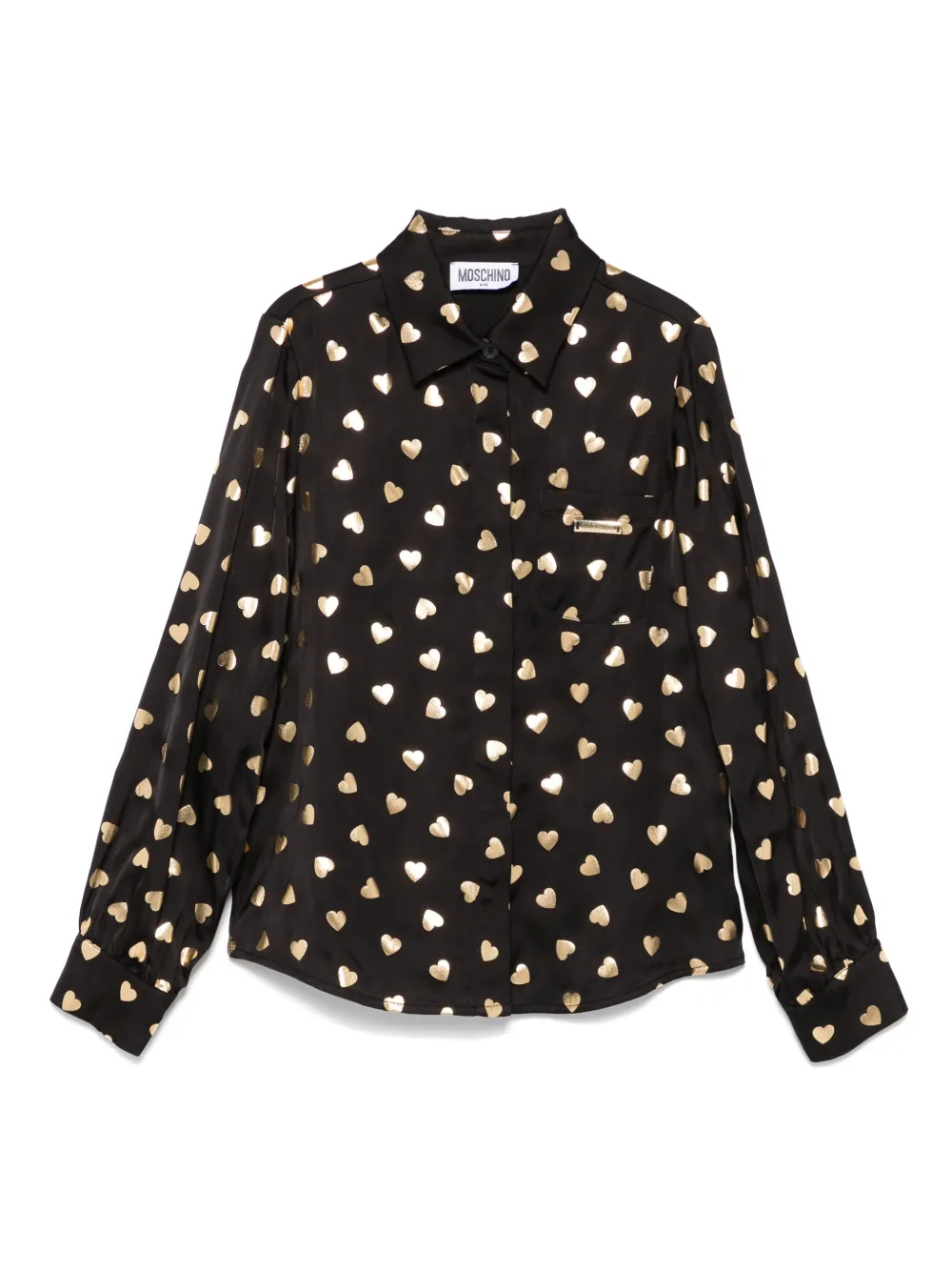 Moschino Kids heart-print shirt | Black | Image 1