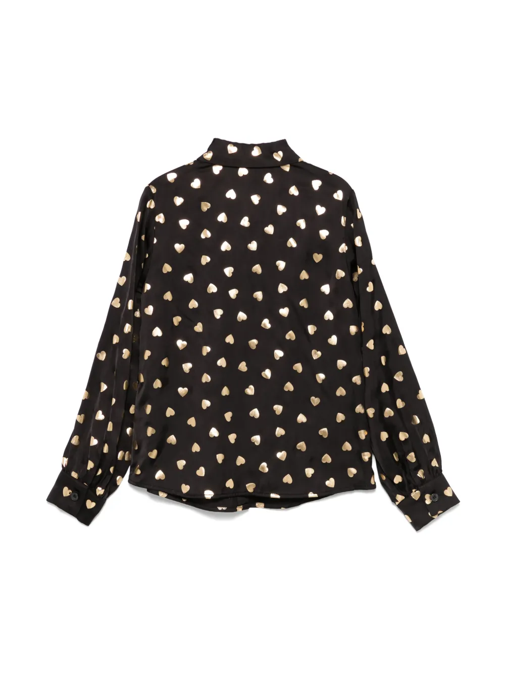 moschinokids Moschino Kids Shirt met hartprint - Zwart