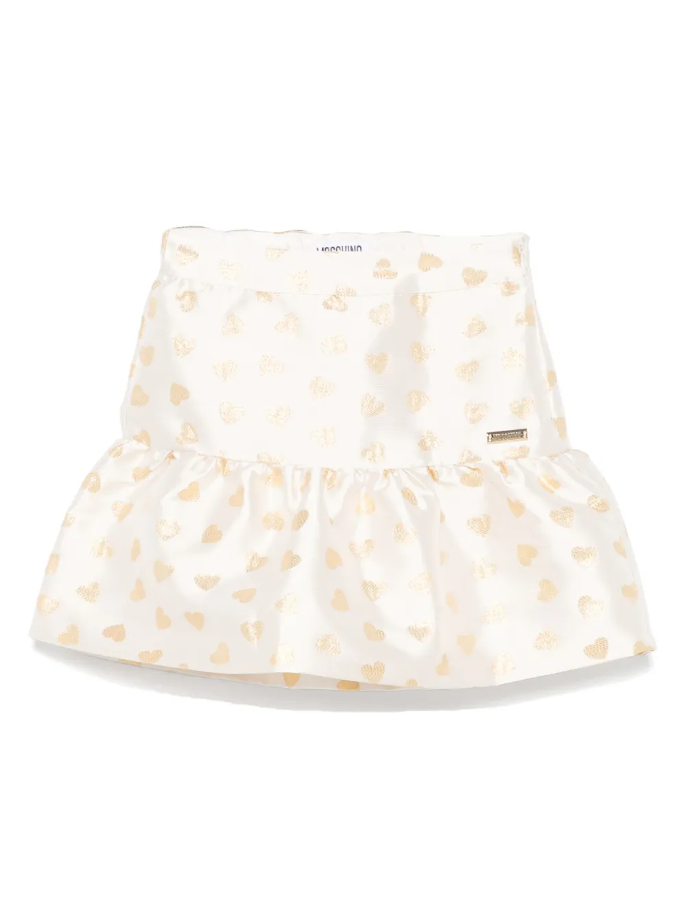 Moschino Kids Mini-rok met hartprint Wit