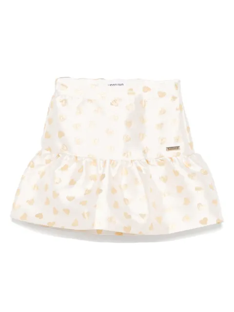 Moschino Kids Saia com estampa de coração