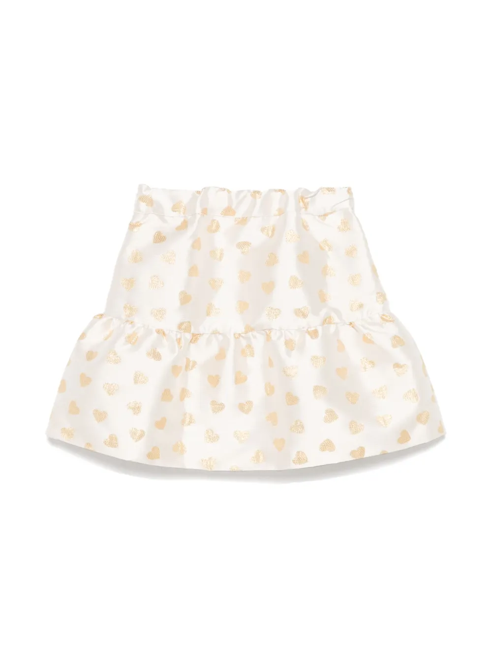 moschinokids Moschino Kids Mini-rok met hartprint - Wit
