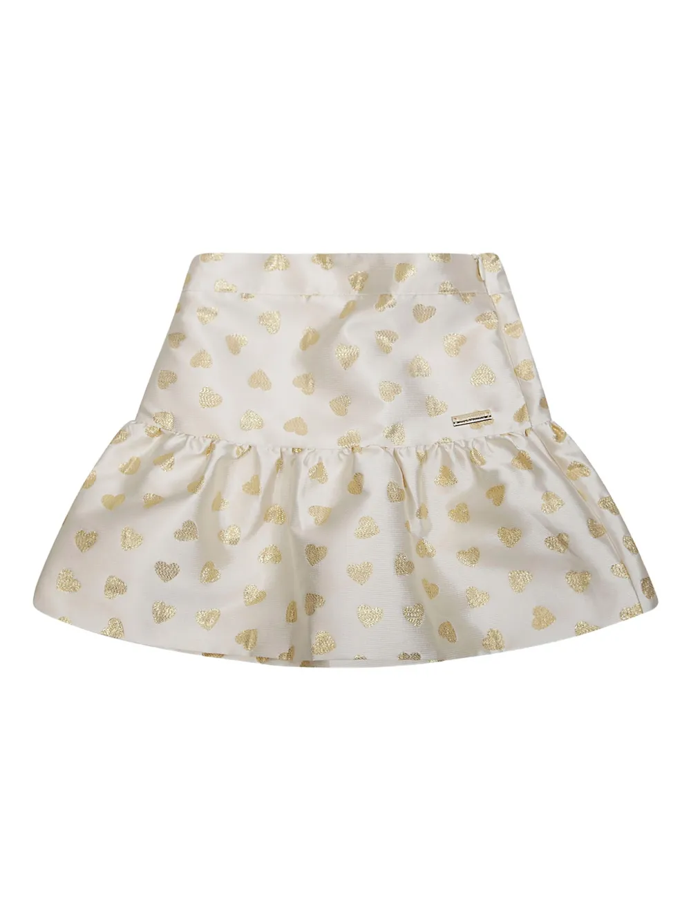 Moschino Kids Mini-rok met hartprint Wit