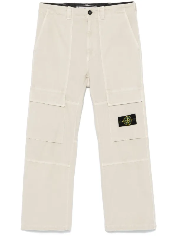 Stone Island Canvas Cargo Pants Neutrals FARFETCH AE