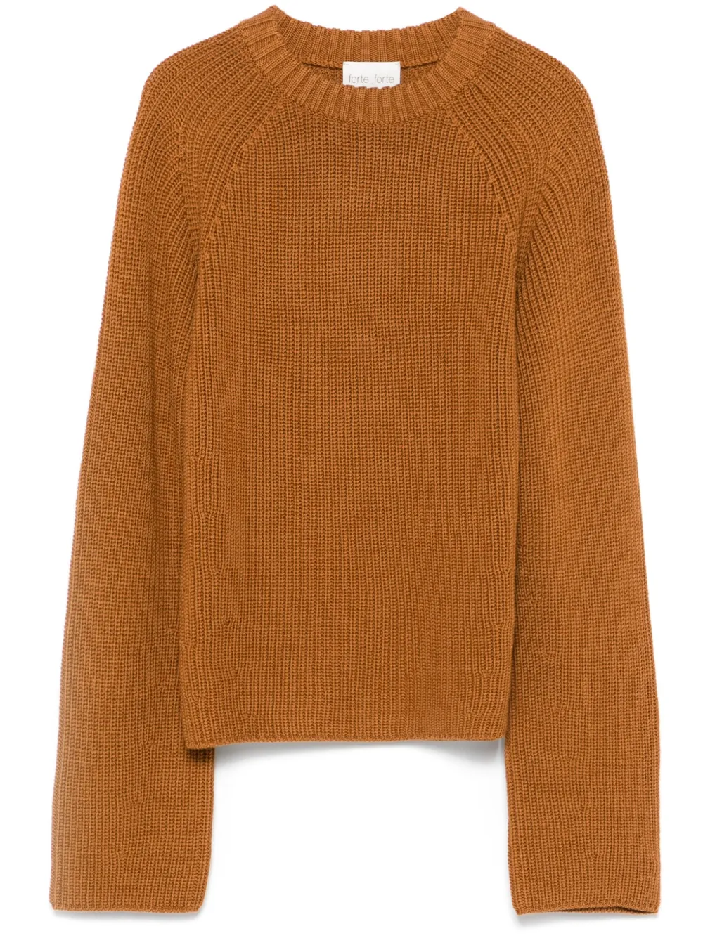 Forte Geribbelde sweater Bruin