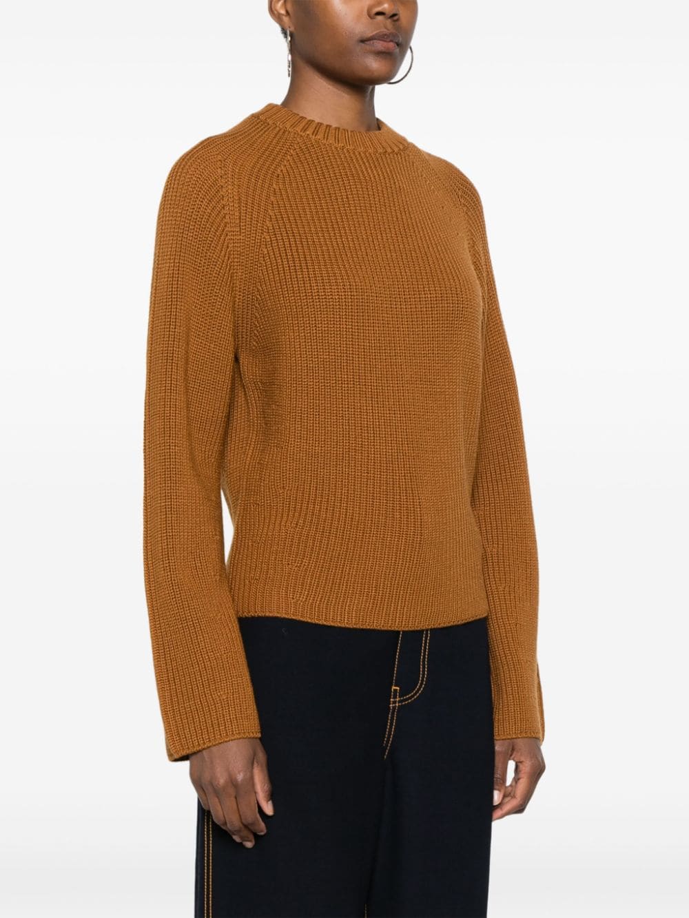 Shop Forte Forte Ribbed Sweater In Brown