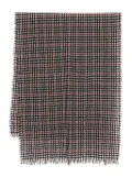 Faliero Sarti plaid check scarf - Black