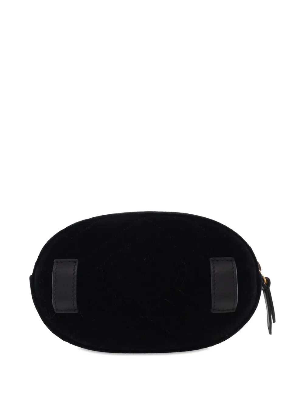 Gucci Pre-Owned 2016-2023 GG Marmont Matelasse fluwelen heuptas - Zwart