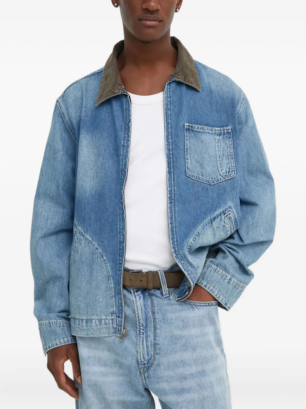 Levi's veste zippée à poches multiples | bleu | Image 1