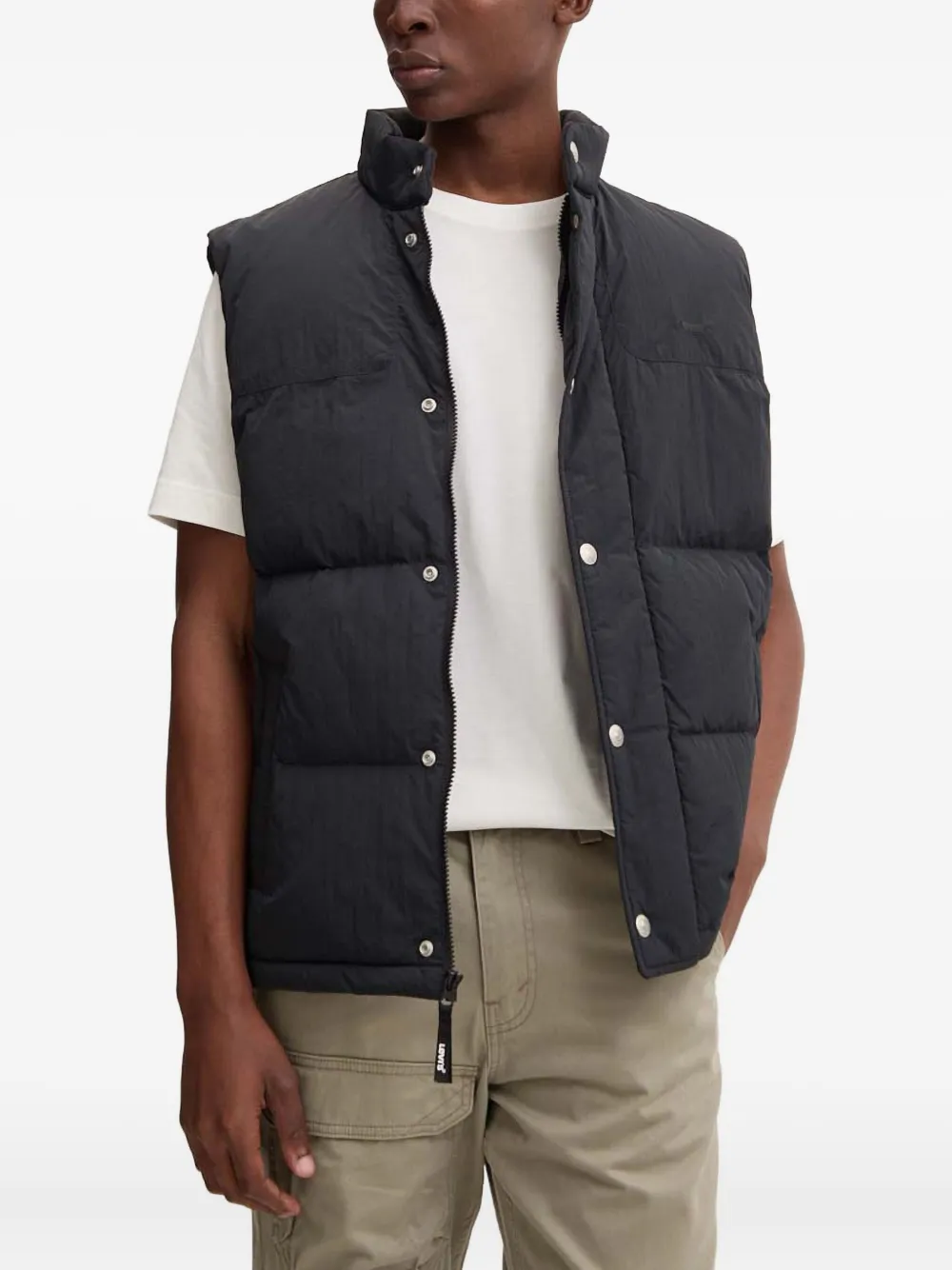 Levi's chaleco acolchado con botones | negro | Image 1