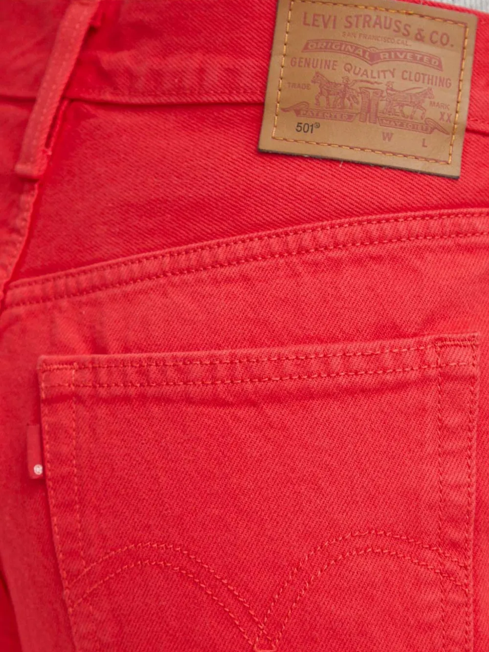 Levi's 501 straight jeans Rood