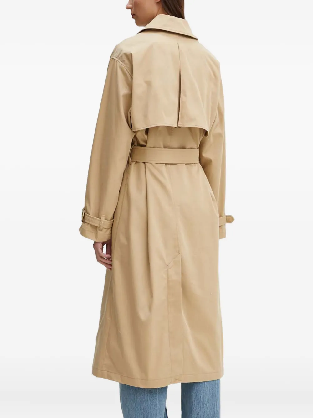 Levi's Jas met ceintuur en dubbele rij knopen Beige