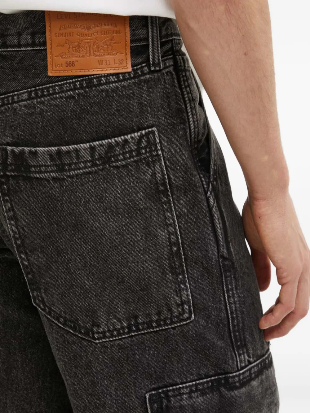 Levi's 568™ jeans met cargo zak Zwart