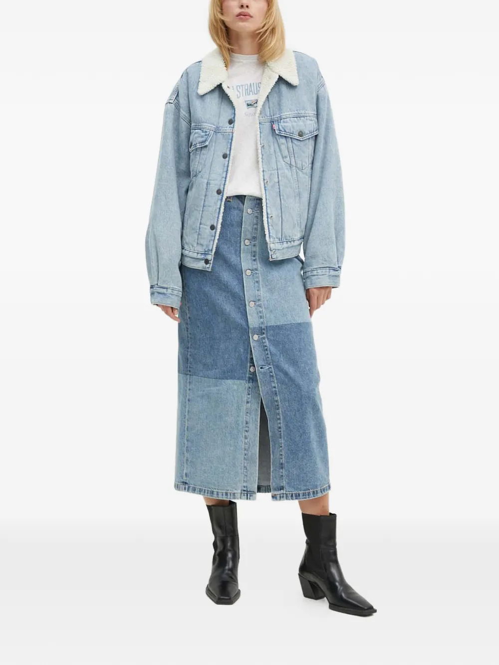 Levi's 90's Sherpa collar flap-pockets jacket - Blu