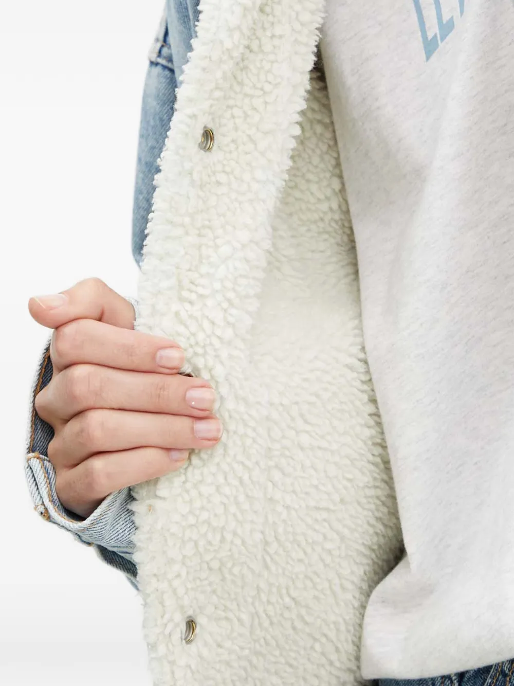Levi's 1990s jack met klepzakken en Sherpa kraag Blauw