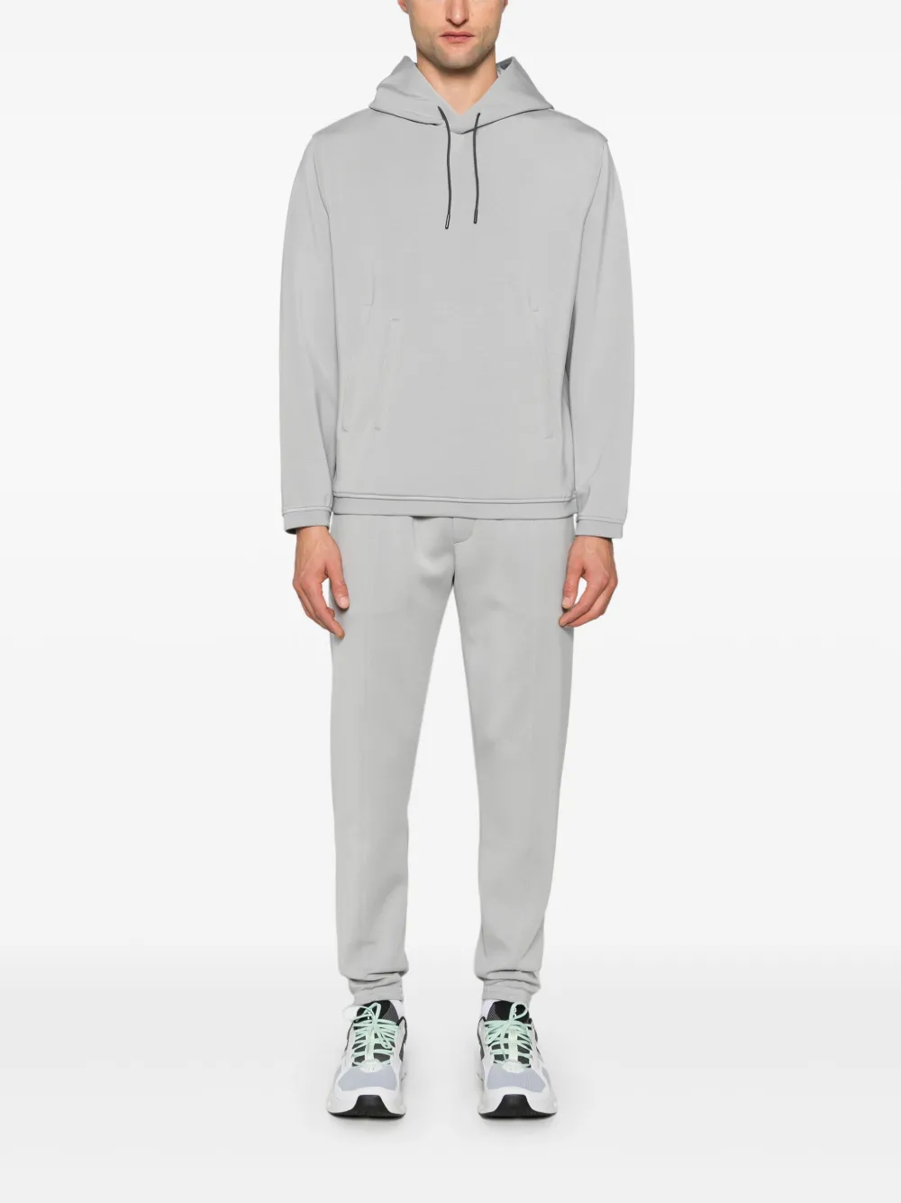 Emporio Armani scuba jersey track pants - Grijs