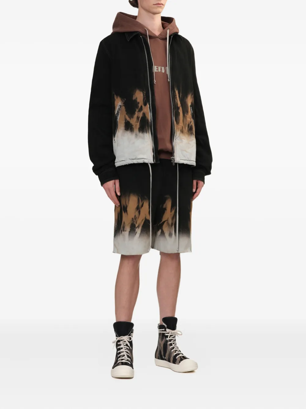Rick Owens DRKSHDW bermudas con estampado tie-dye | Shorts para correr | Image 2
