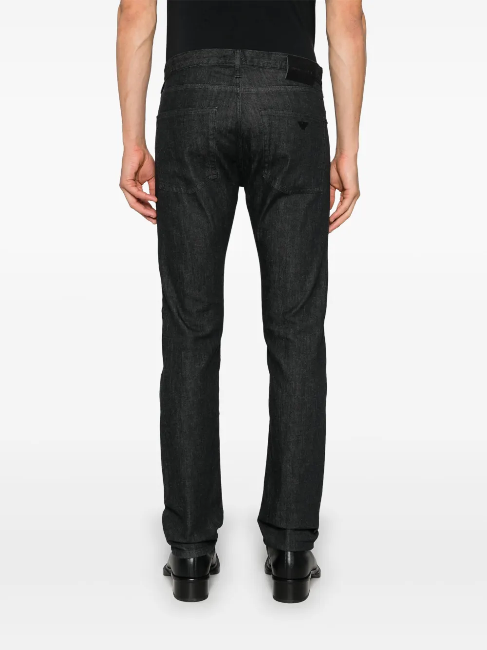 Emporio Armani J45 straight jeans Zwart